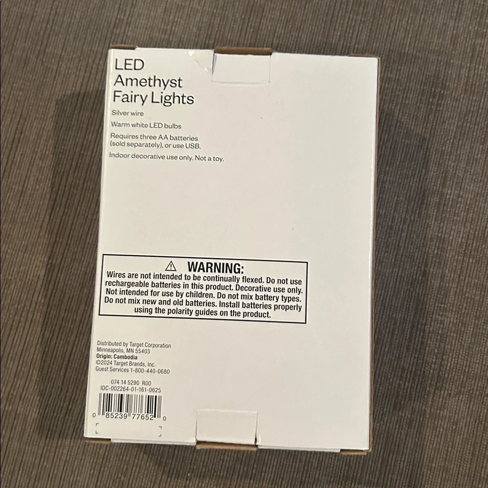 ROOM ESSENTIALS LED Amethyst Fairy Lights NEW (Battery operated, not included!)